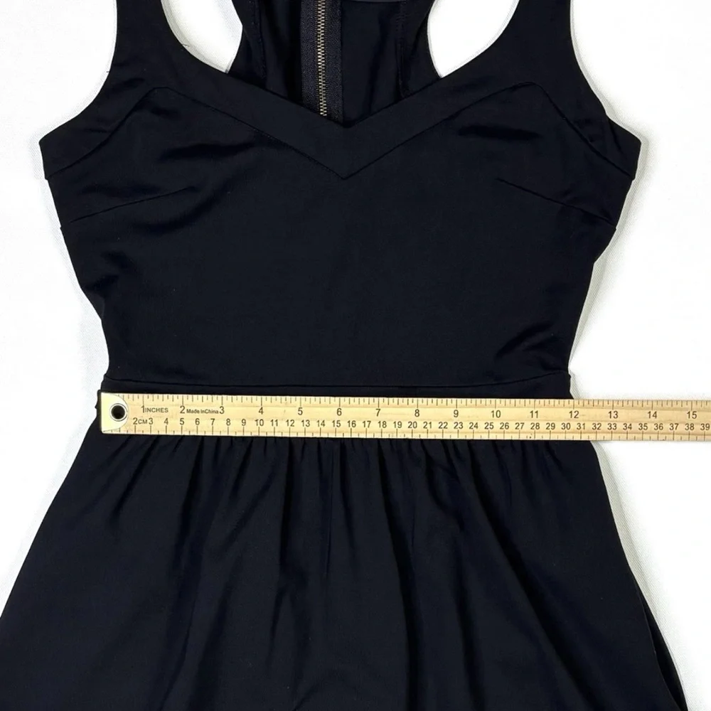 Cynthia Rowley Dress Women’s Small Black Sleeveless Zip Stretch A-Line - Picture 6 of 12